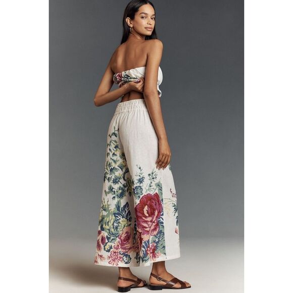 Pilcro by Anthropologie The Somerset Pull-On Pants: Printed Linen Cotton Edition - Picture 2 of 7